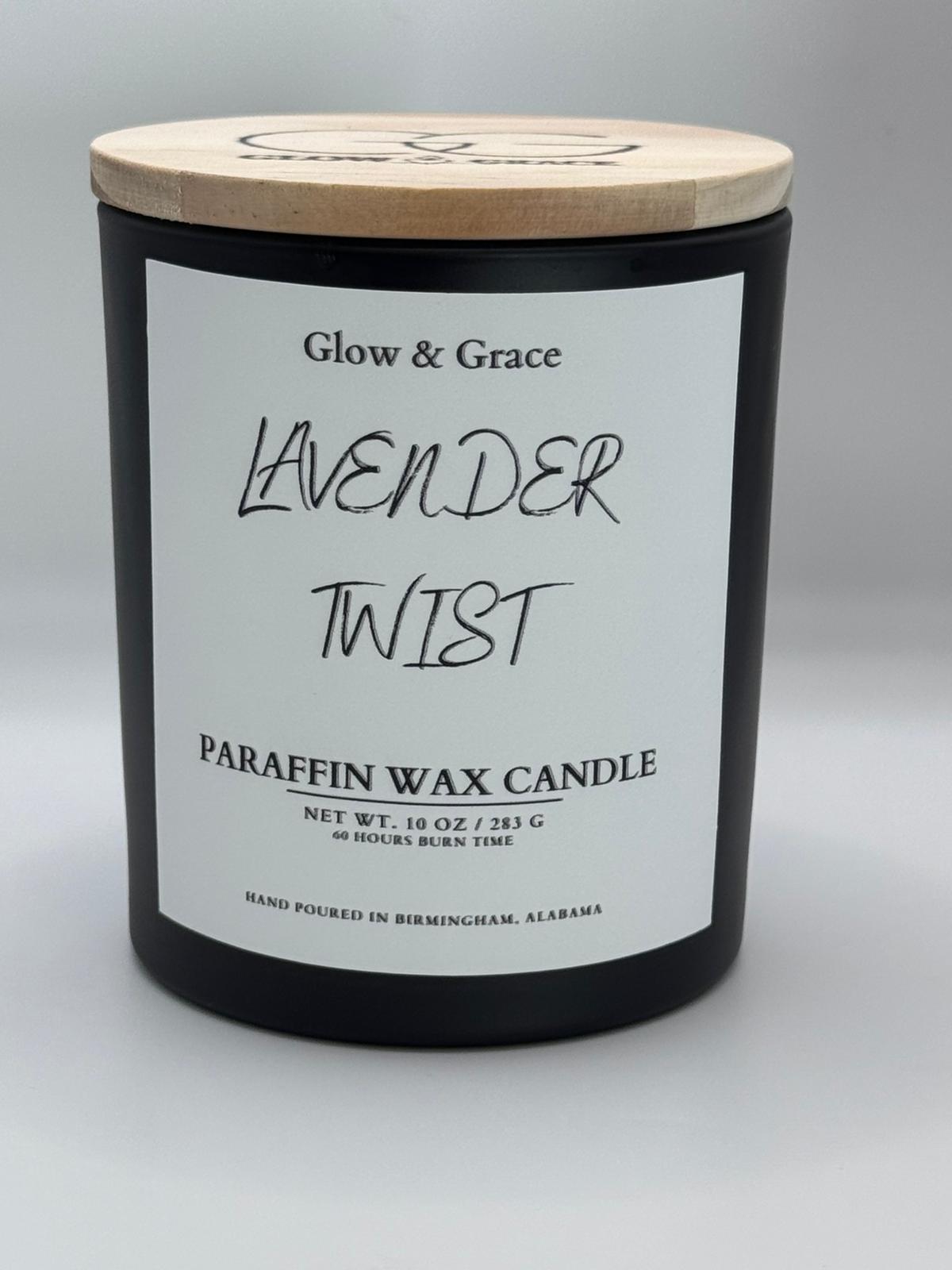 Paraffin Wax Candle 10oz- LAVENDER TWIST