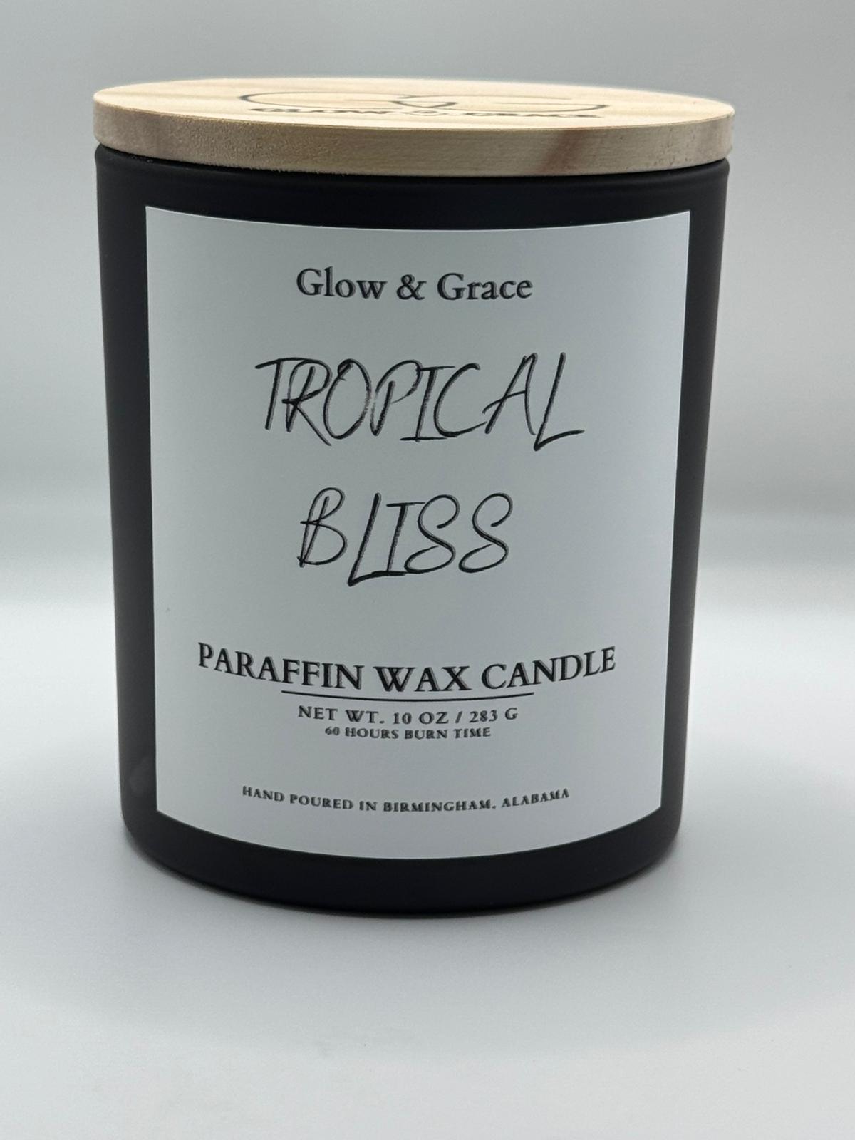 Paraffin Wax Candle 10oz - TROPICAL BLISS