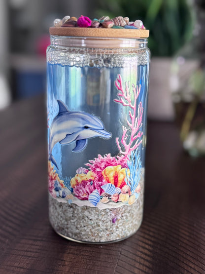 16oz Snow Globe Ocean Harmony Tumbler