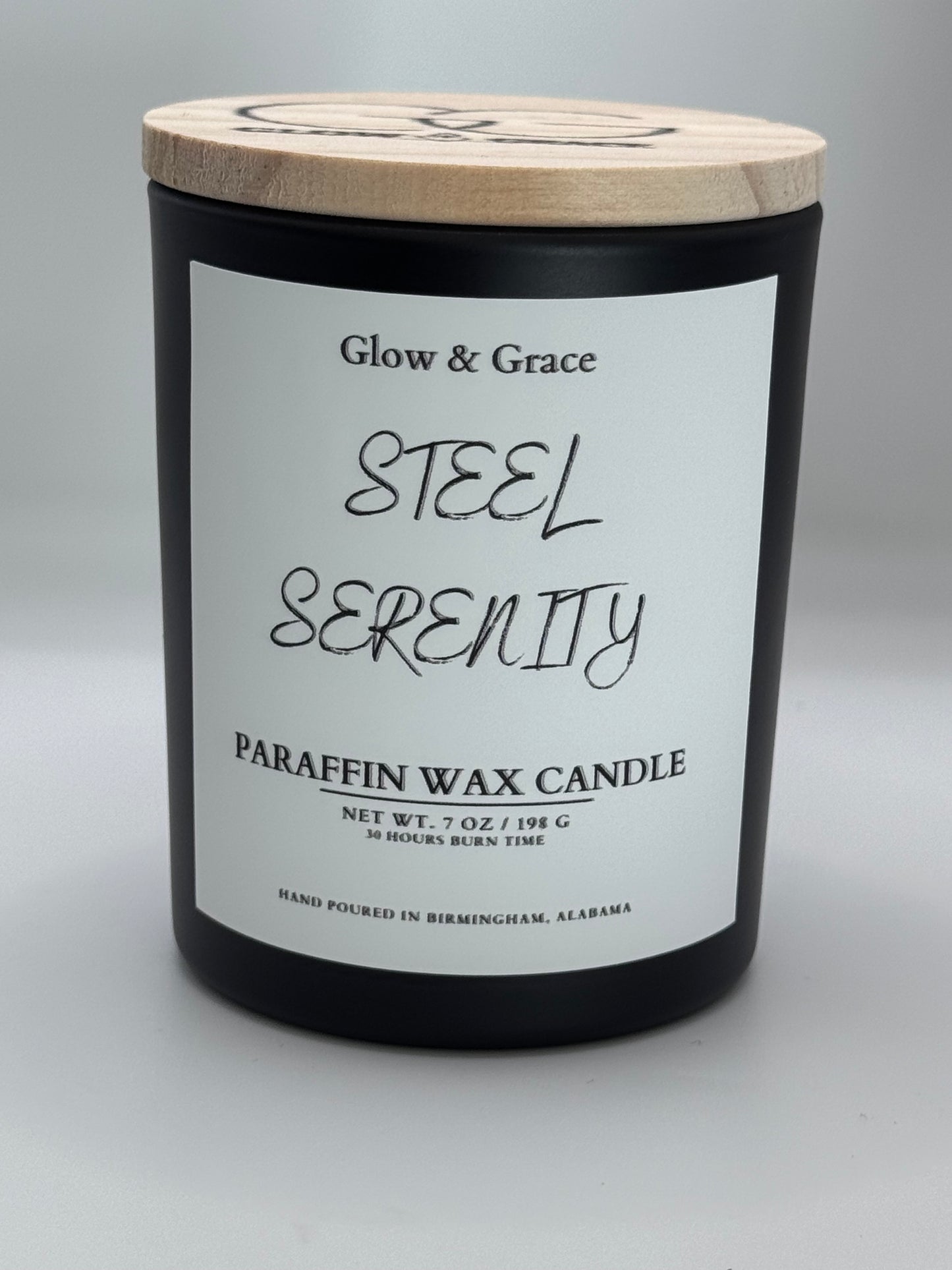 7oz Paraffin Wax Candle - STEEL SERENITY
